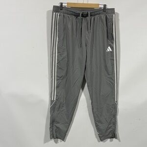 Adidas Charcoal Joggers track sweatpants with White Stripes